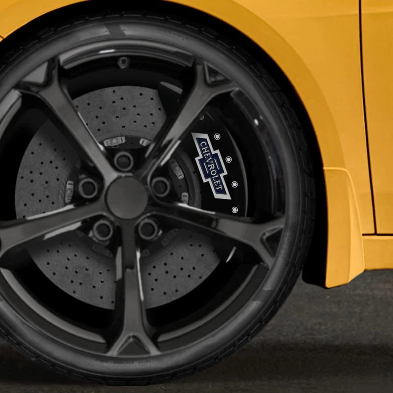 Black Caliper Covers Set of 4 '100 Years' for 2011-2019 Chevy Silverado 2500 HD