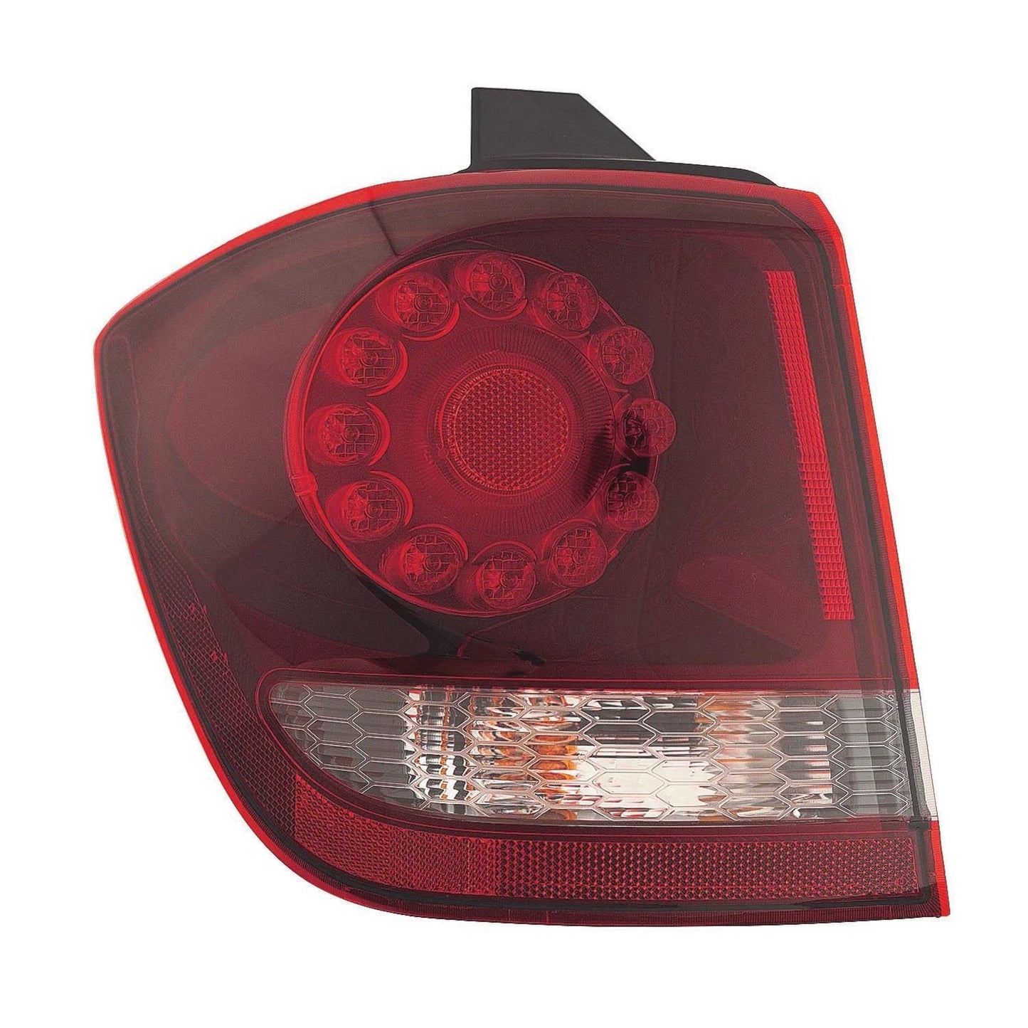 Replacement Driver Side LED Outer Tail Light Assembly w/Black Trim