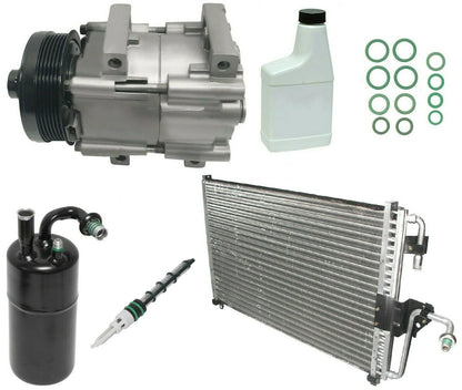 AC Compressor Kit Replacement with Condenser for Nissan Navara D40 (2005–2015)
