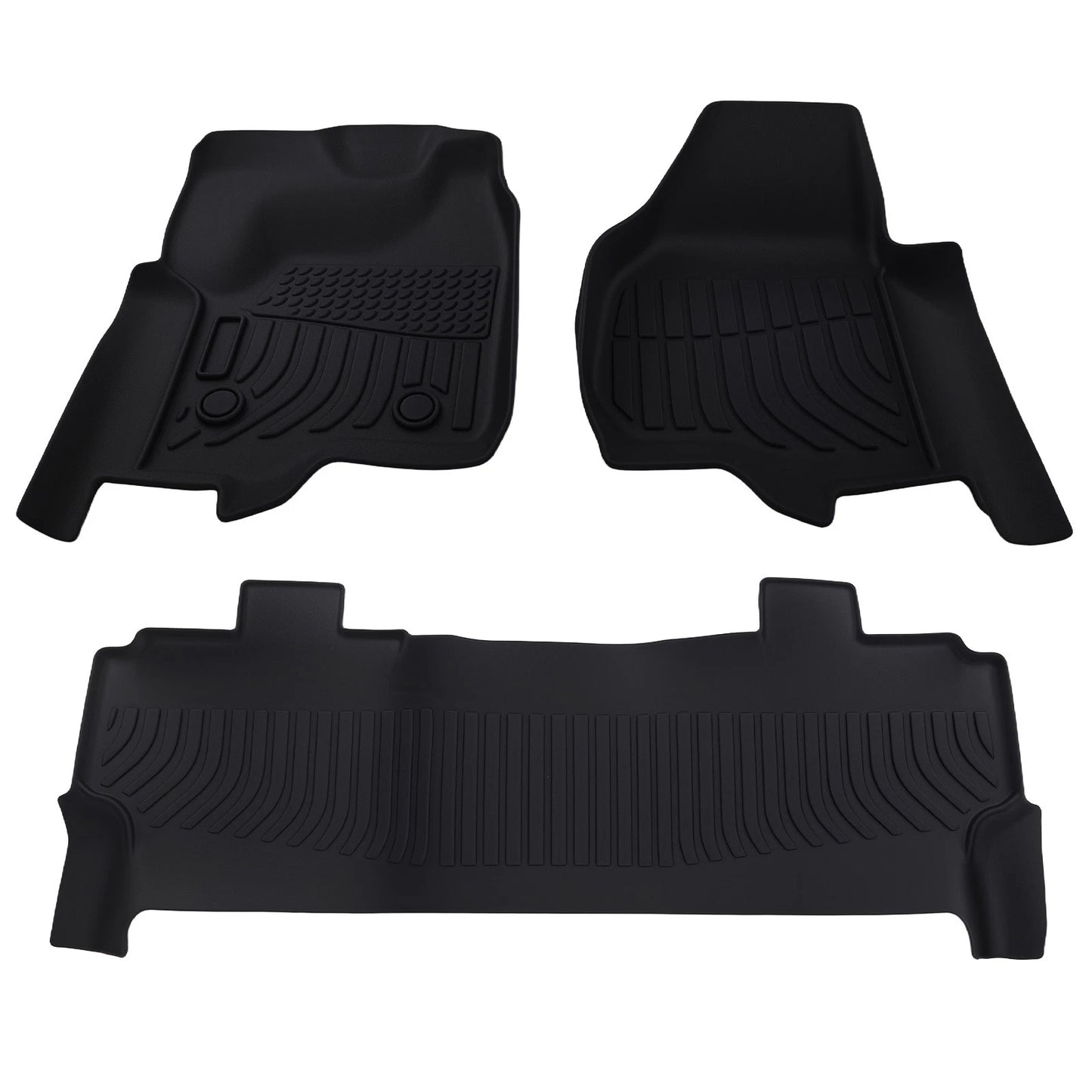Carpet Floor Mats for Ford F-250 F-350 F-450 SuperCrew (2012–2016) Black