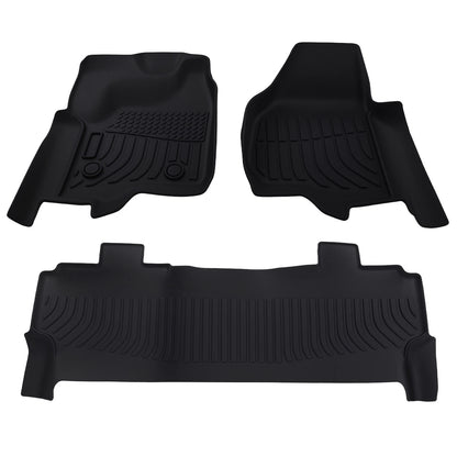 Carpet Floor Mats for Ford F-250 F-350 F-450 SuperCrew (2012–2016) Black