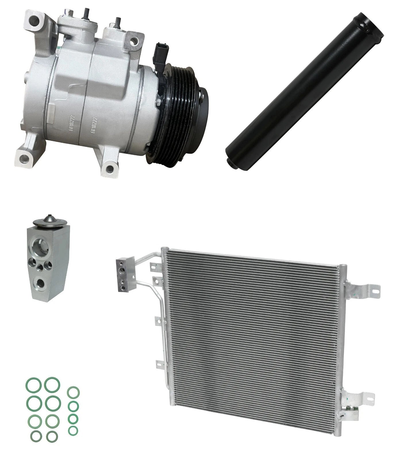 AC Compressor Kit with Condenser for Jeep Wrangler 3.6L (2017–2018)