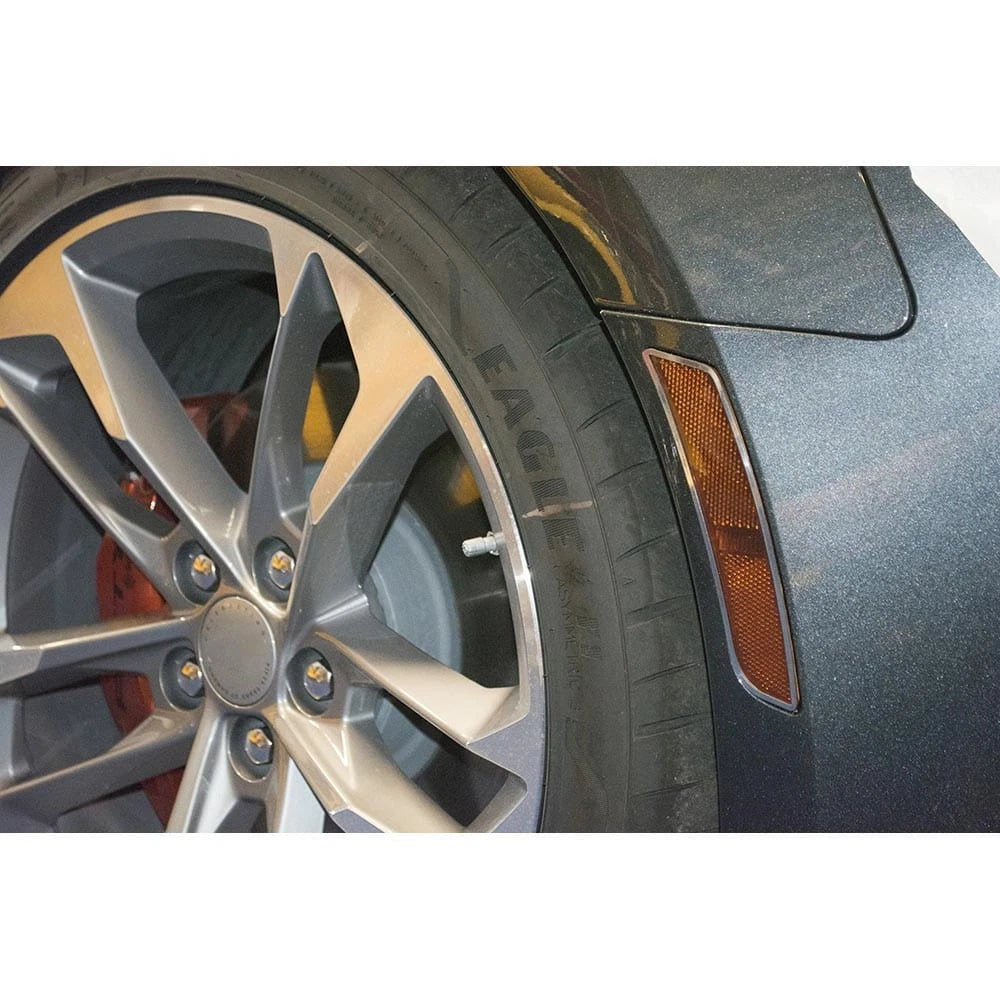 4pc Brushed Stainless Steel Side Marker Trim for 2016-2017 Chevy Camaro