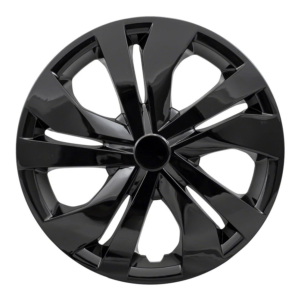 5 Double Spoke Gloss Black Wheel Covers for 2020 Nissan Versa Sedan (15 in)