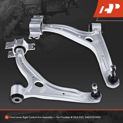 2X Front Lower Control Arms for Mercedes-Benz CLA250 (2014–2020)