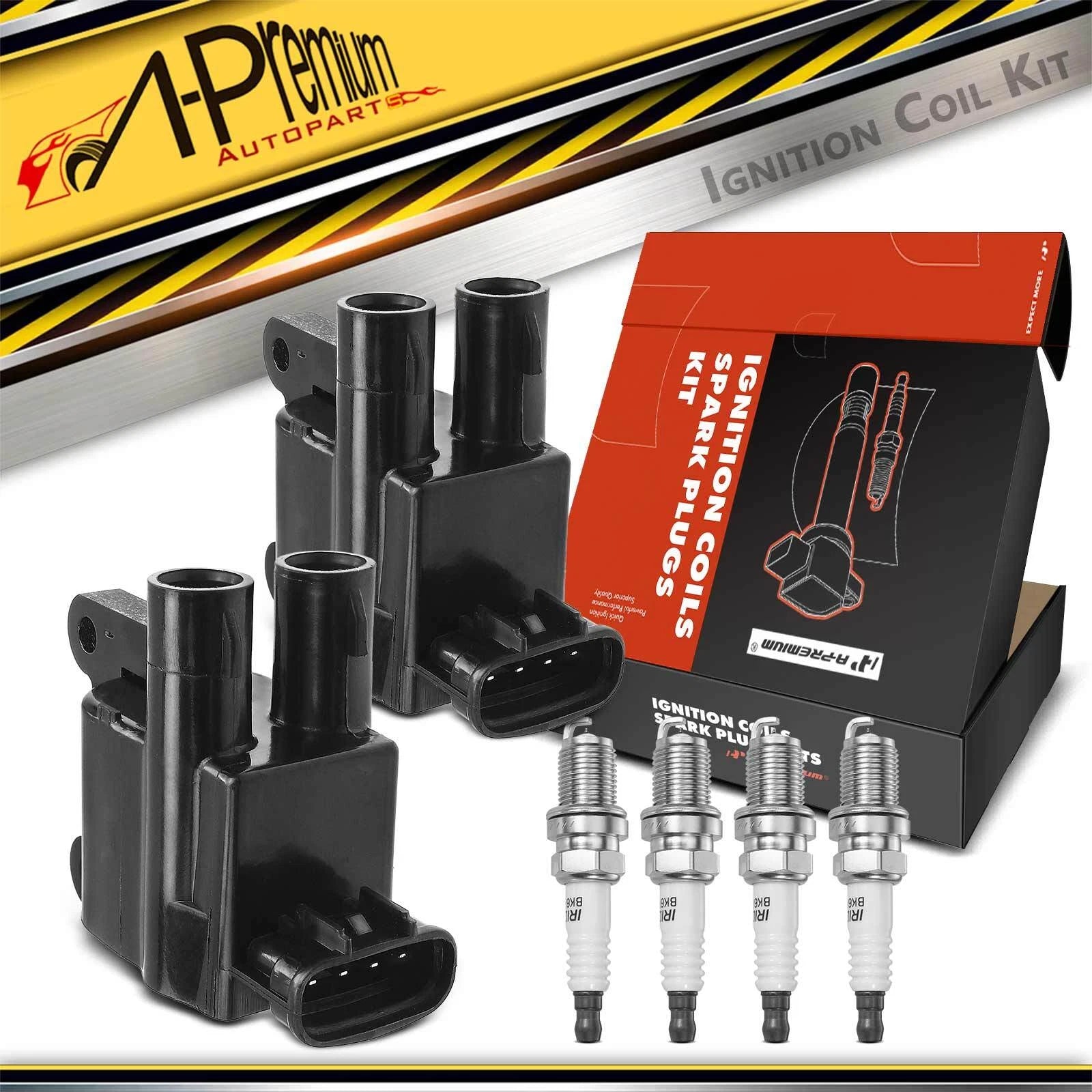 2X Ignition Coil & 4X Iridium Spark Plug for Toyota Camry (1997–2001)