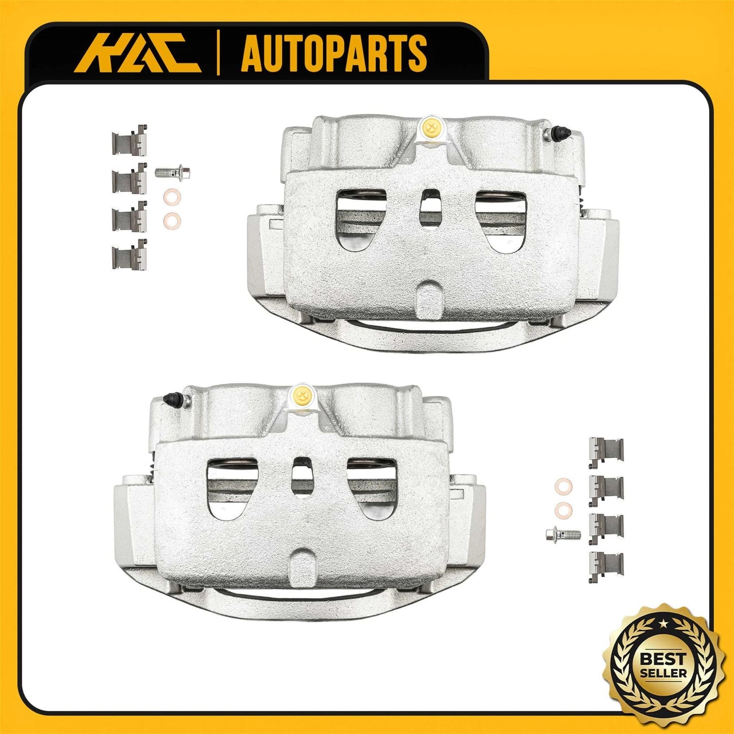 2x Front Side Brake Caliper w/ Bracket for Chevy Silverado 2500/3500 HD (2011–2019)