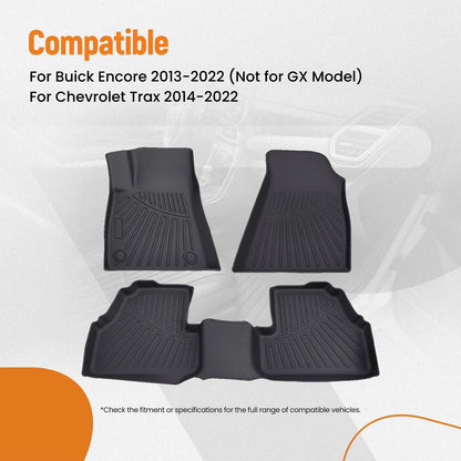 All-Weather TPE Floor Mats for Buick Encore and Chevrolet Trax (2013–2022)