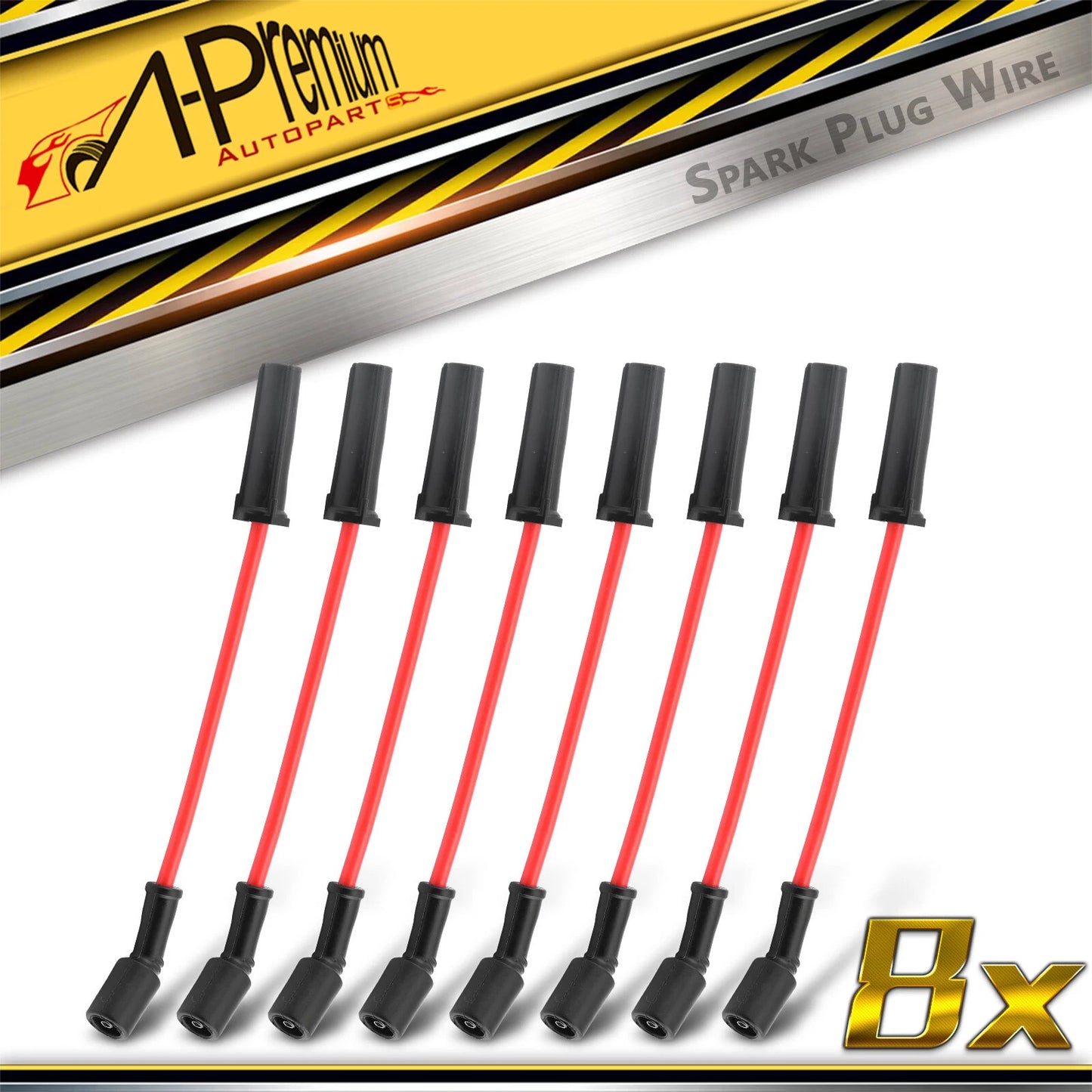 8x Spark Plug Wire Set for Chevy Silverado 1500 Tahoe GMC Savana (1999–2023)