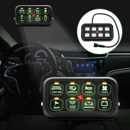8 Gang Switch Panel for Universal Off-Road Truck UTV ATV RV (12–24V)