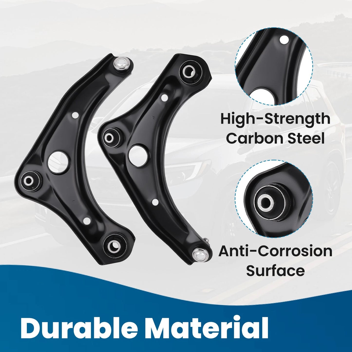 Front Lower Control Arms & Ball Joint Assembly for Nissan Versa (2013–2019)