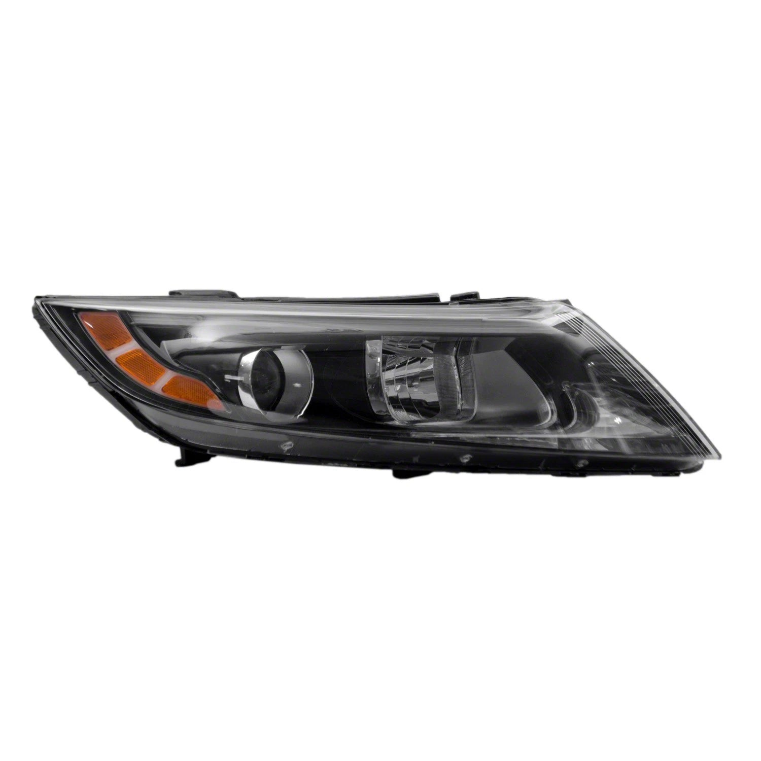 Replacement Black Passenger Side Halogen Headlight Assembly w/o LED