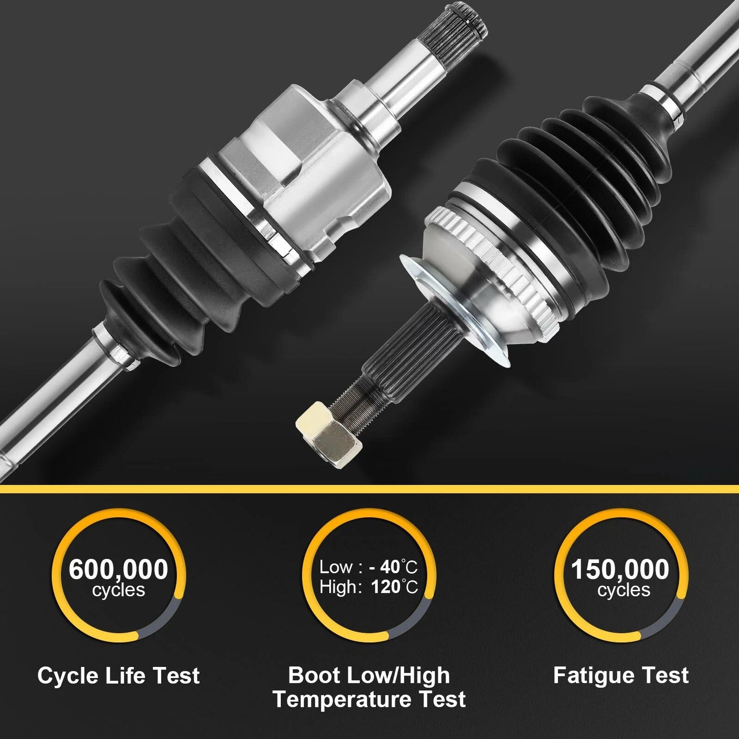 2X Front CV Axle Assembly for Chevy Malibu (2008–2012) Pontiac G6 Saturn