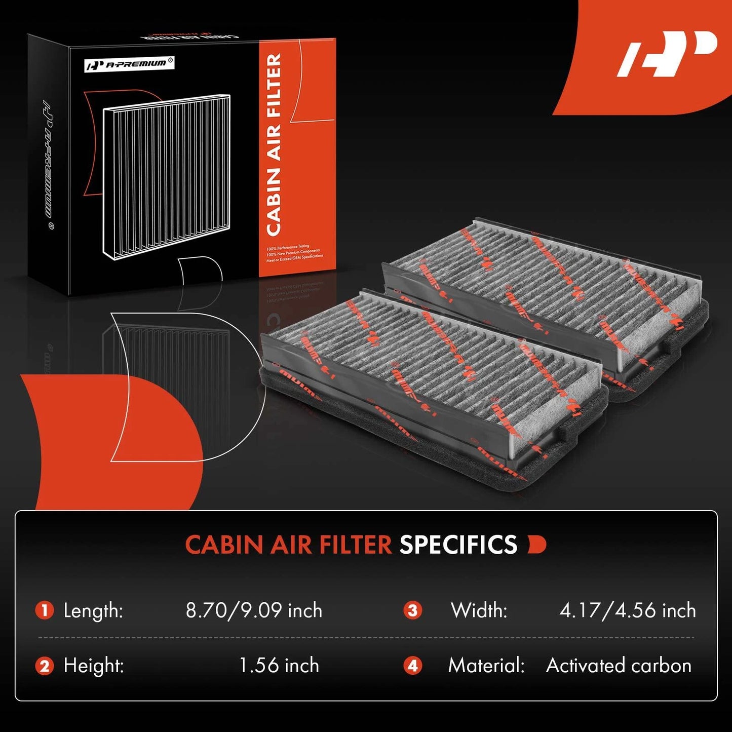 2X Activated Carbon Cabin Air Filter for Chevrolet Buick Pontiac
