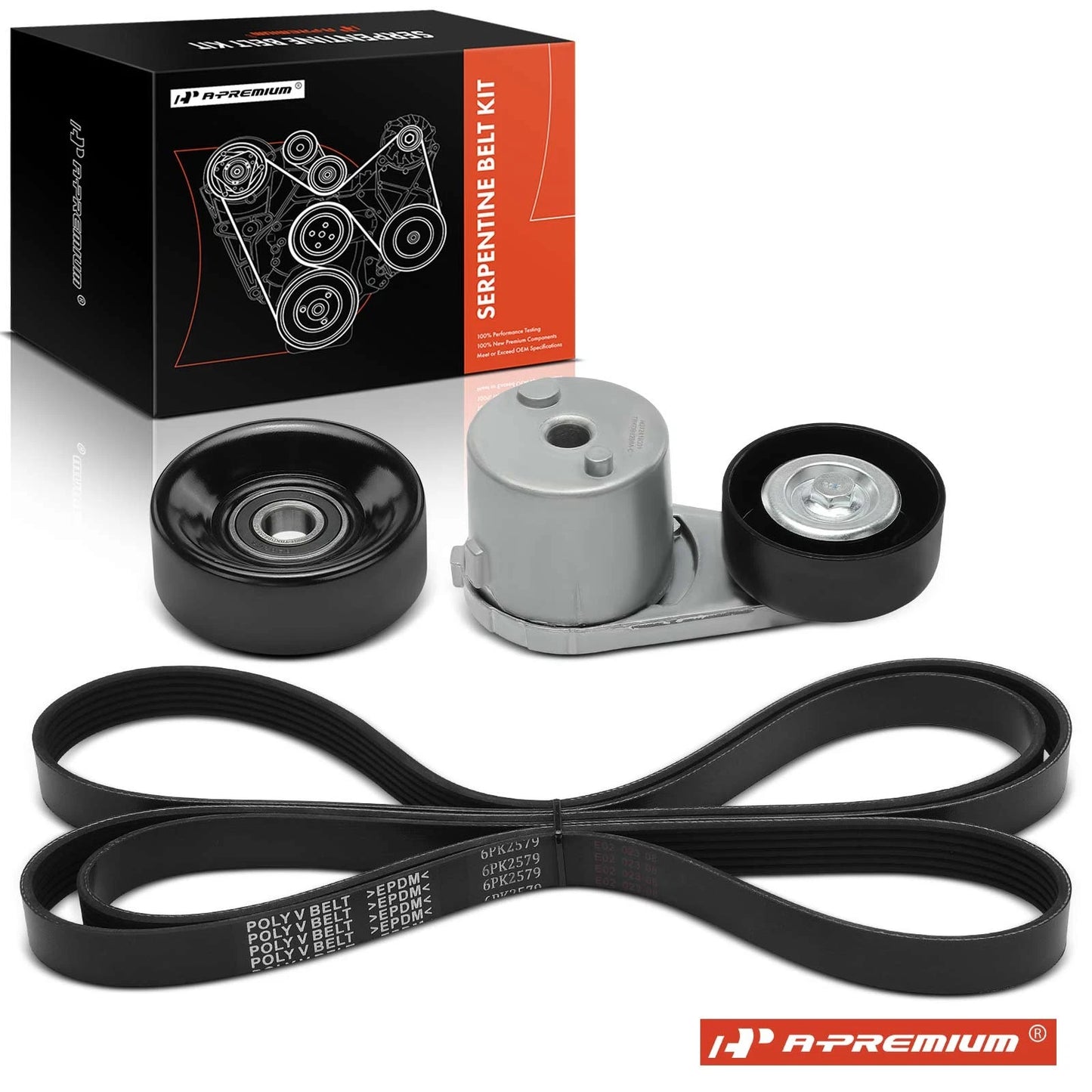 3X Serpentine Belt Drive Component Kit for Chevy Express GMC Savana (2003–2023)