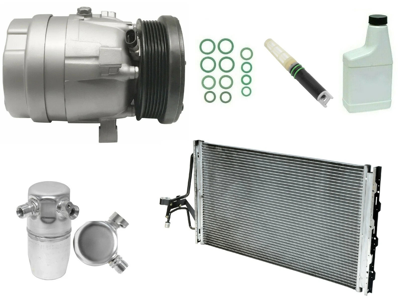 AC Compressor Kit Replacement with Condenser for Hyundai Elantra (2017–2020)