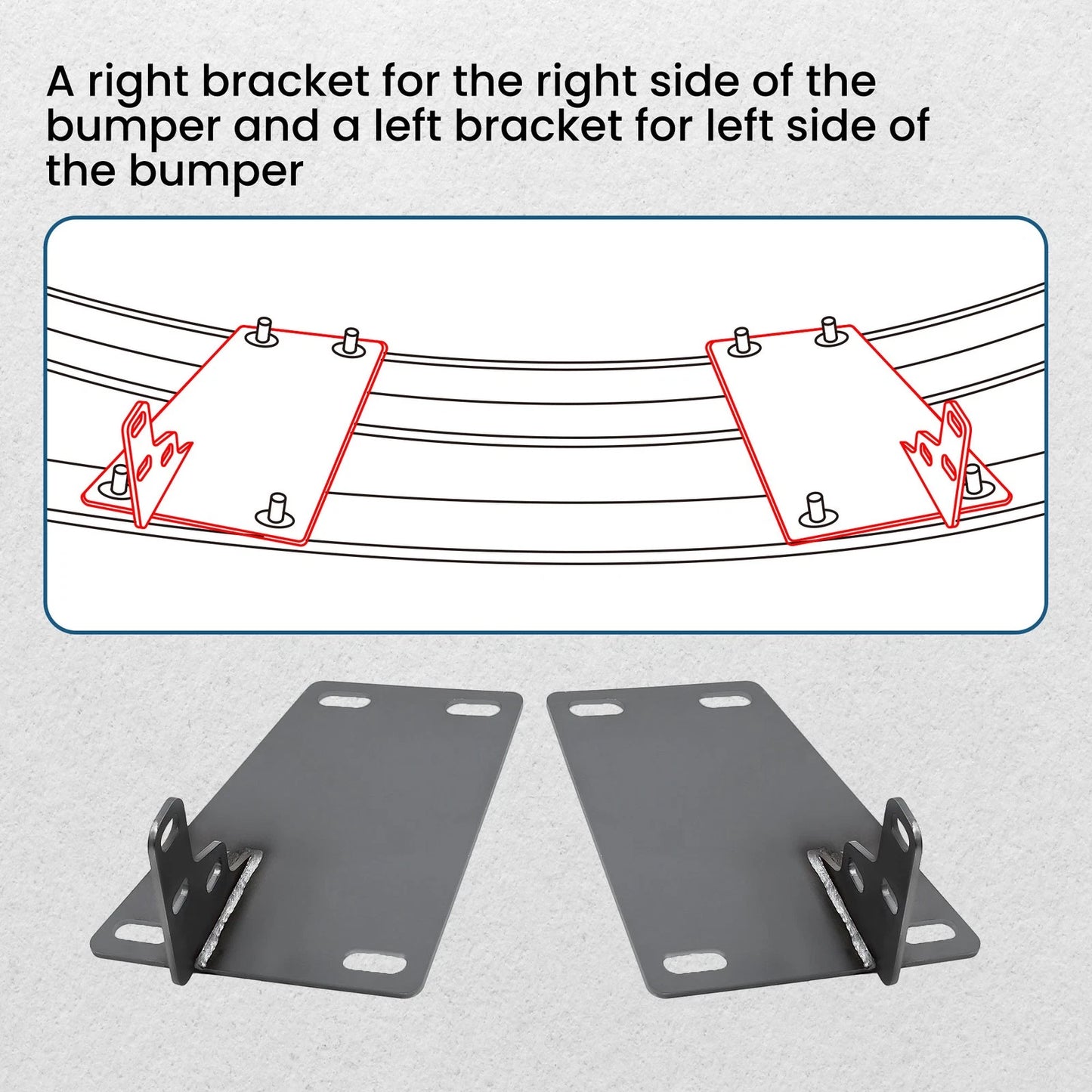 Front Bumper Conversion Brackets for Dodge Ram 1500 (2009–2018)