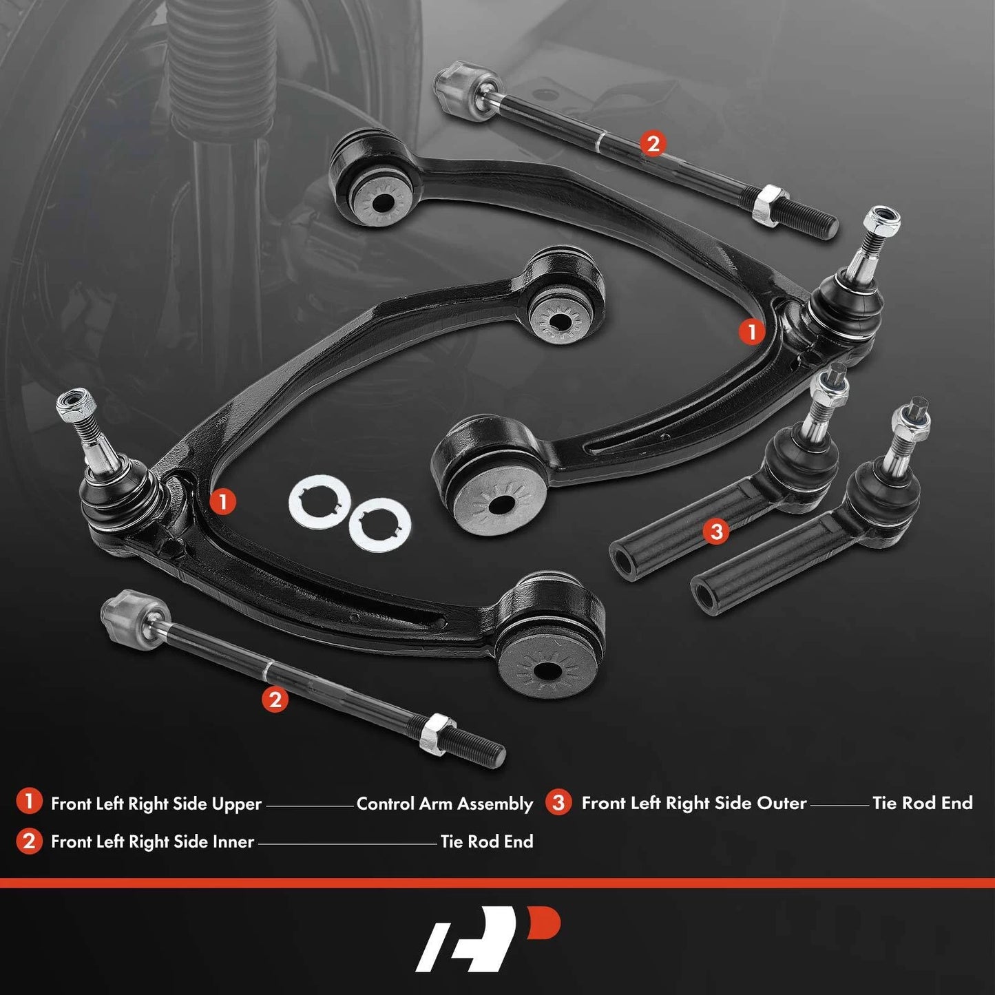6X Front Upper Control Arm for Chevy Silverado 1500 GMC Sierra 1500 (2007–2018)