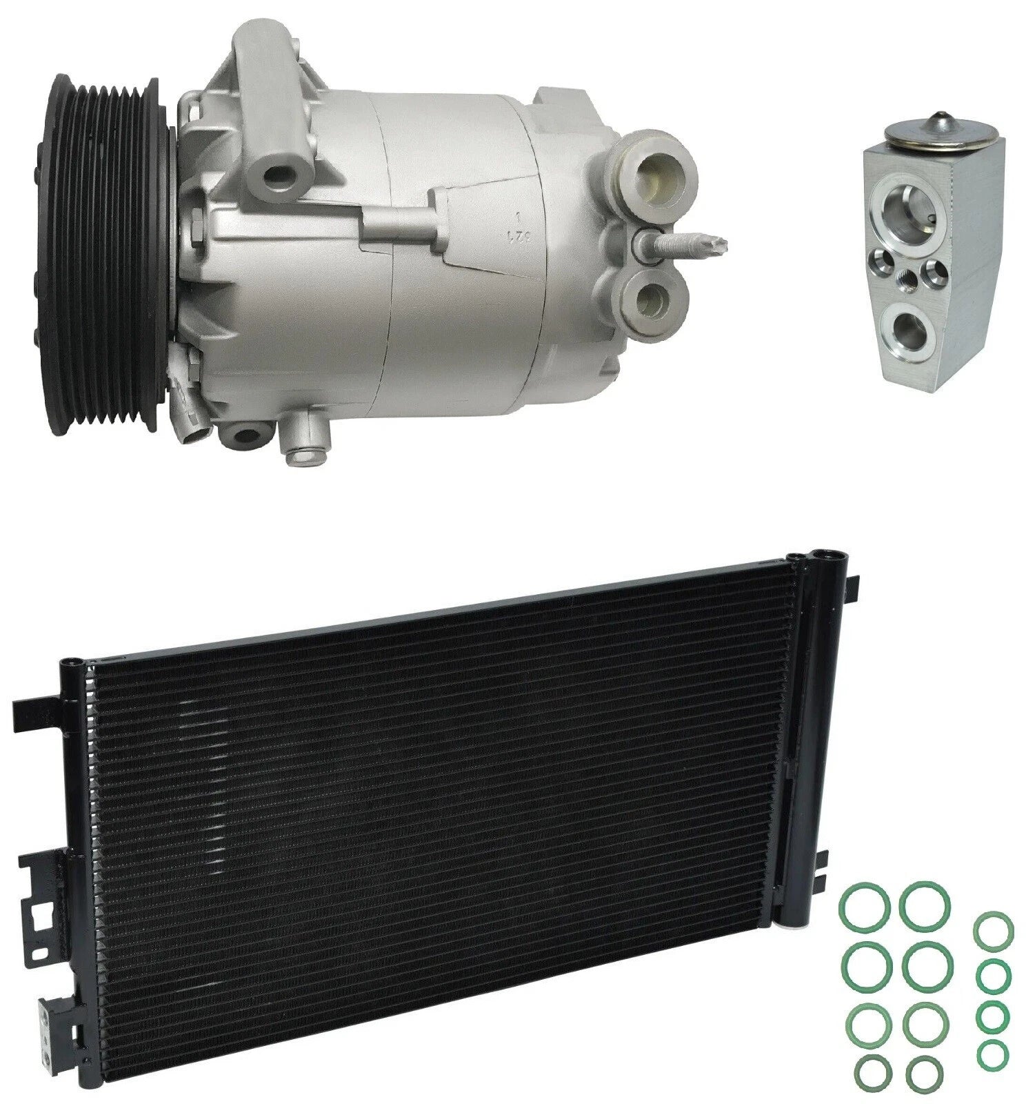AC Compressor Kit with Condenser for Saturn Aura 2.4L Hybrid (2008–2009)