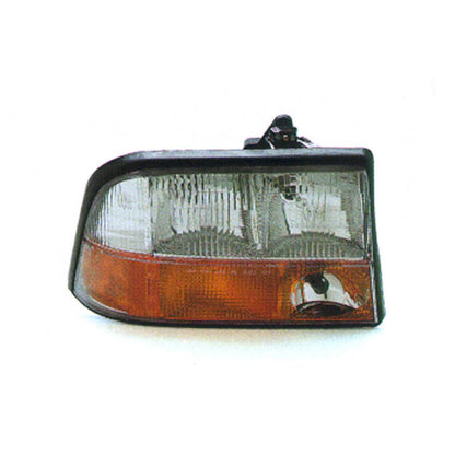 Replacement Passenger Side Head Light Assembly w/Integral Fog Light