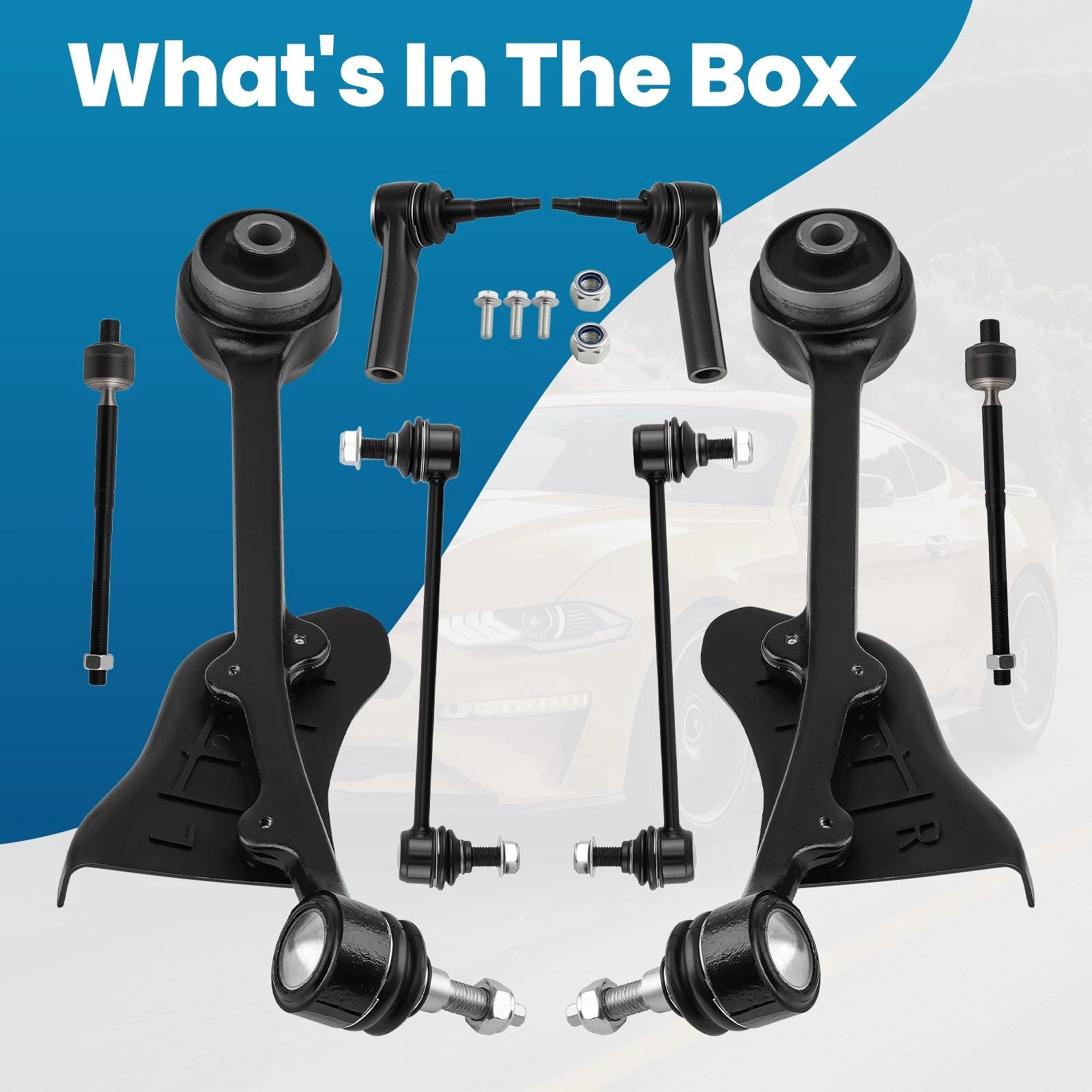 Front Lower Control Arms & Tie Rods & Sway Bars for Ford Mustang (2015–2019)