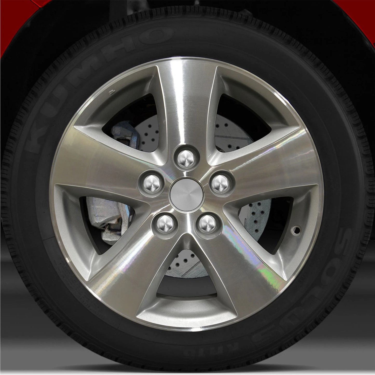17x6.5 Factory Wheel (Sparkle Silver Machined) for 2011-2012 Dodge Caravan