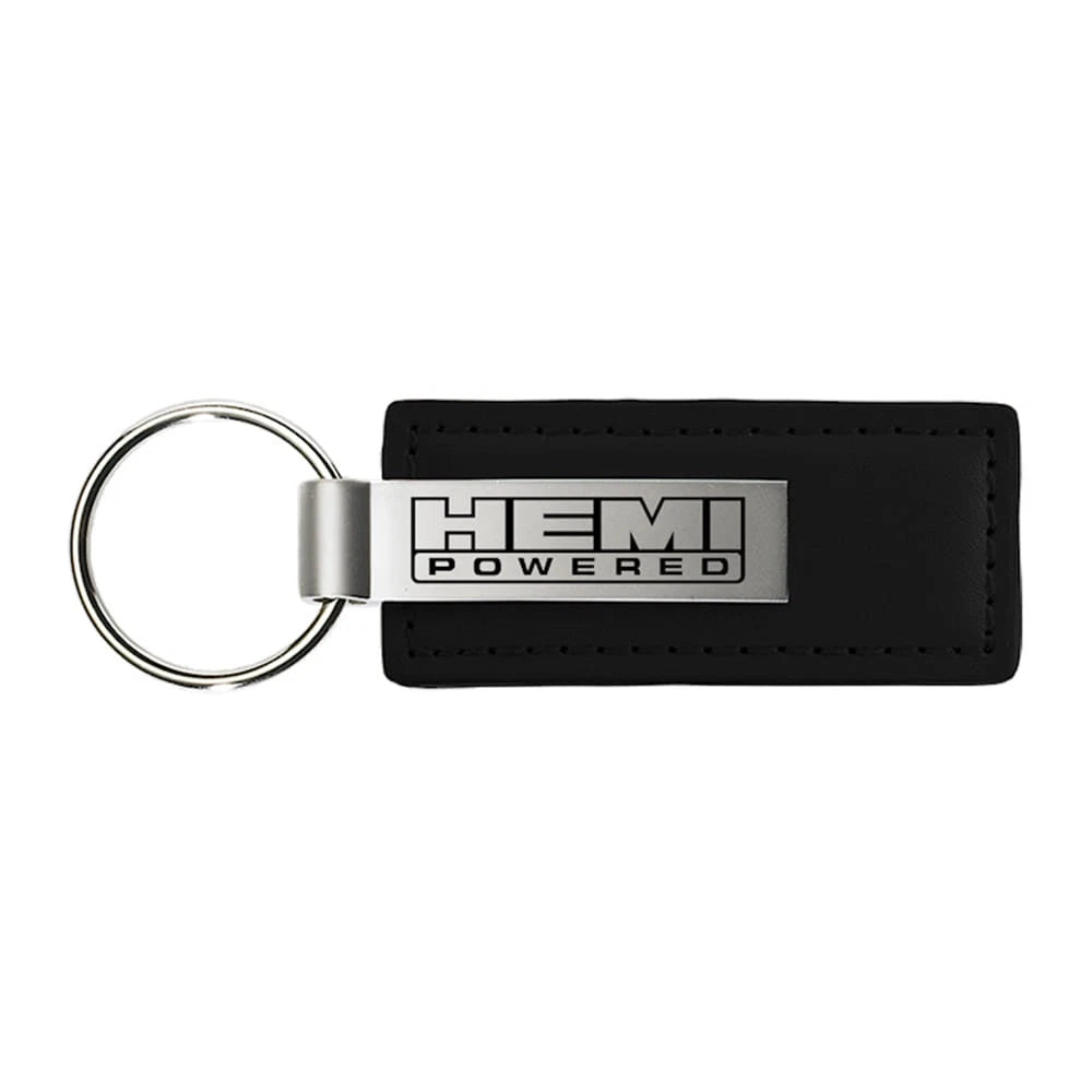 Black Leather Keychain - Officially Licensed for Hemi Powered Vehicles