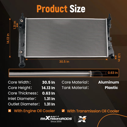 Cooling Radiator for Buick LaCrosse 3.8L (2005–2009)