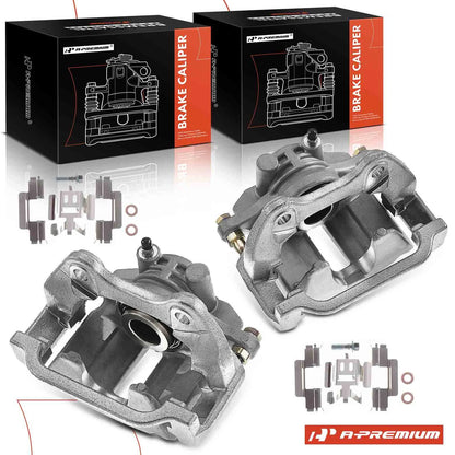 2X Rear Brake Caliper with Bracket for Chevrolet Silverado 1500 (2007–2018)
