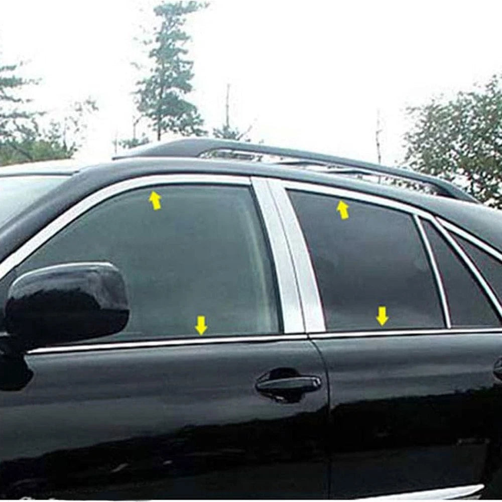 Luxury FX Chrome Window Package Without Posts for 2004–2009 Lexus RX 330
