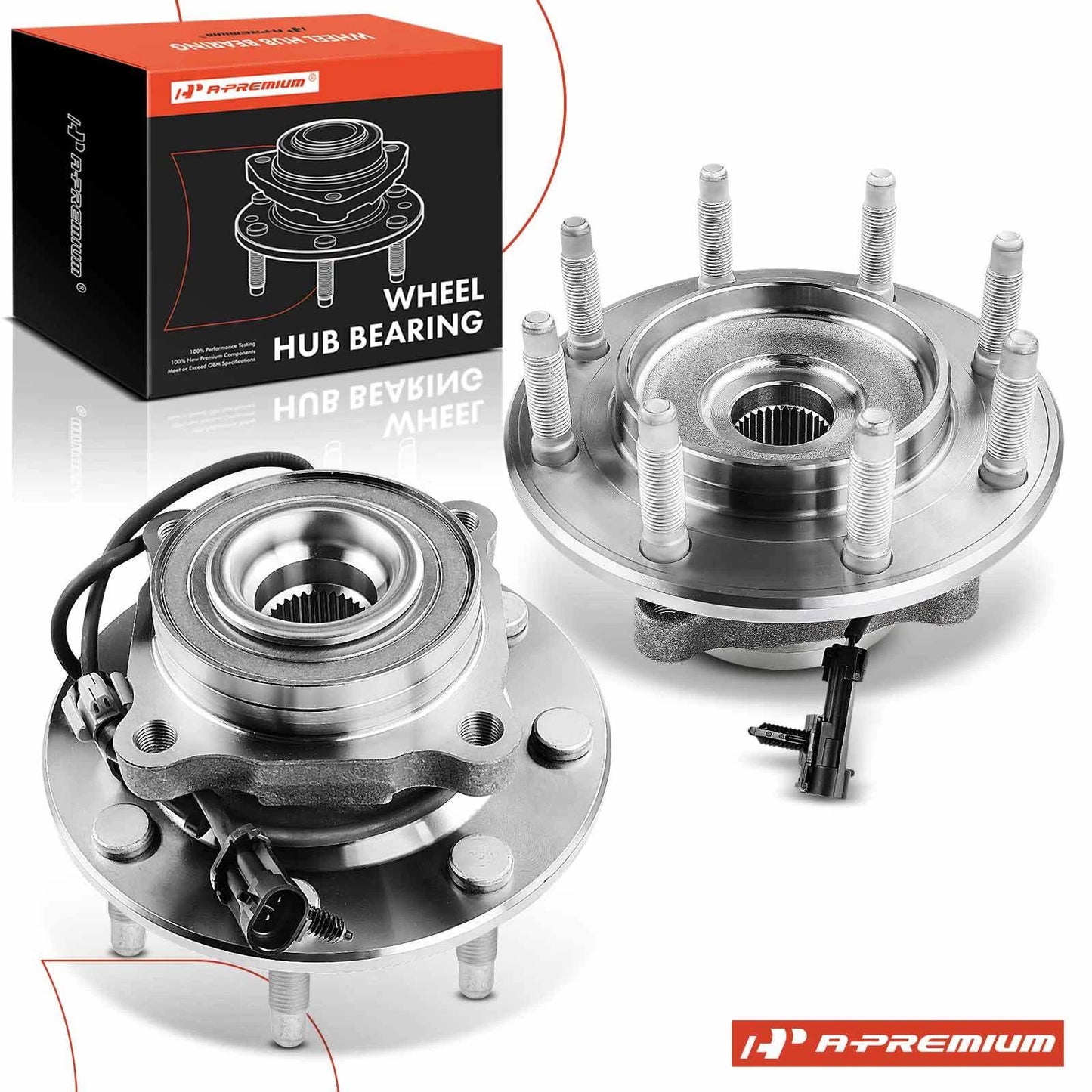 2X Front Wheel Hub & Bearing Assembly for Chevy Silverado 1500 (2005)