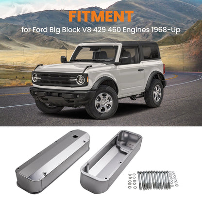 Fabricated Aluminum Tall Valve Covers for Ford Big Block V8 (429-460)