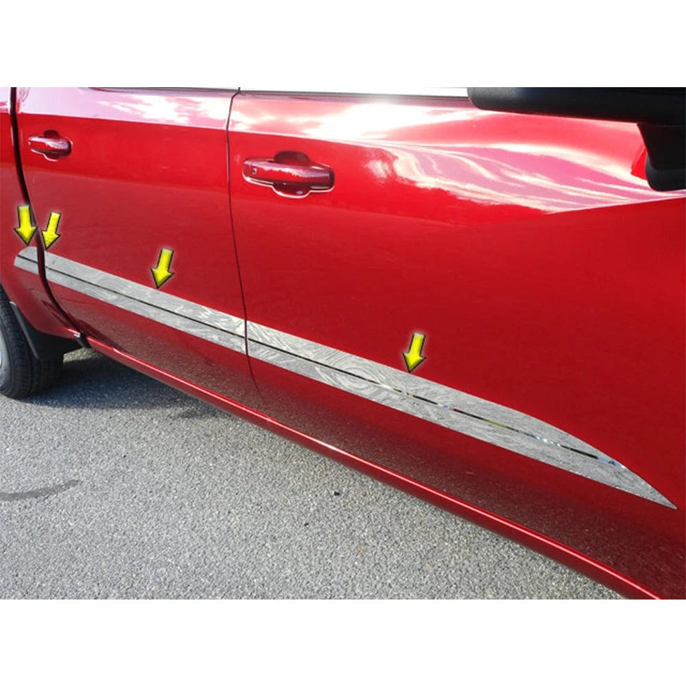 8pc. Luxury FX Side Accent Trim for 19-23 Chevy Silverado 1500 Crew Cab 6.5' Bed
