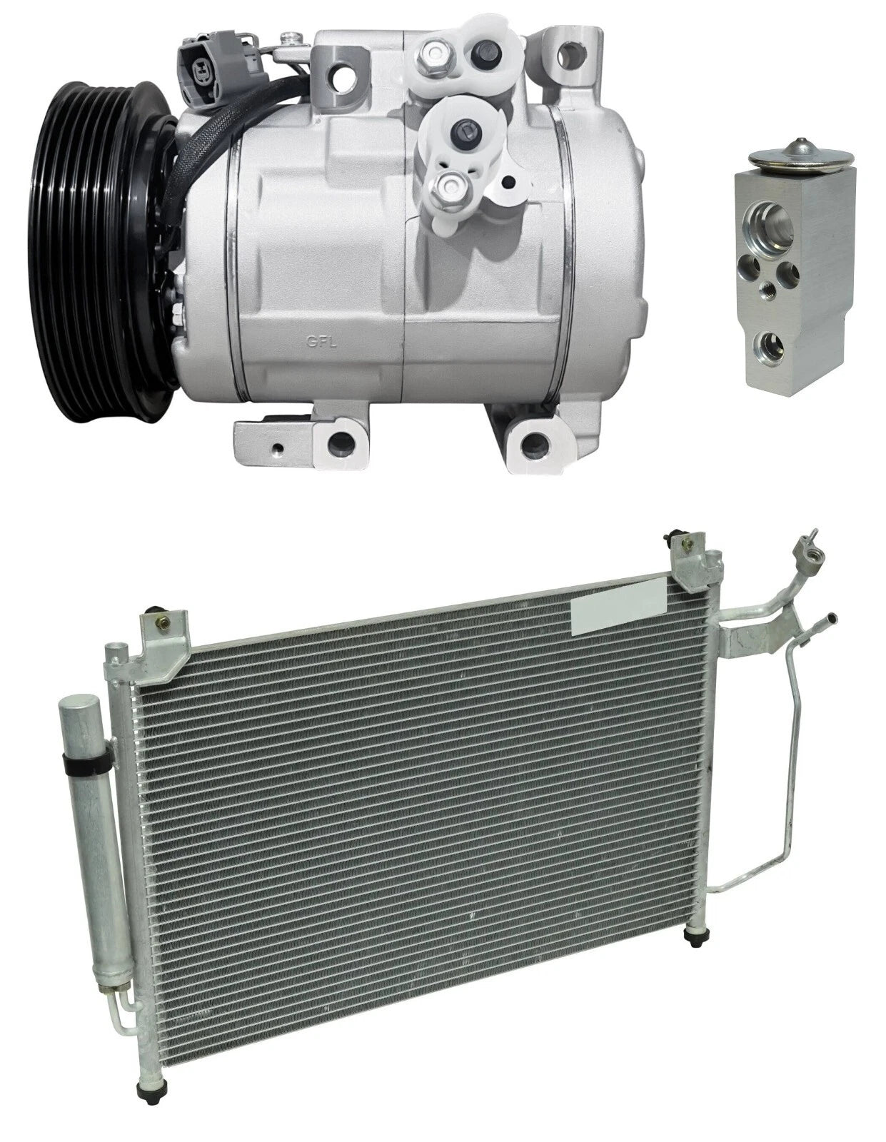 AC Compressor Kit w Condenser for Mazda CX-7 2.3L (2012–2012)