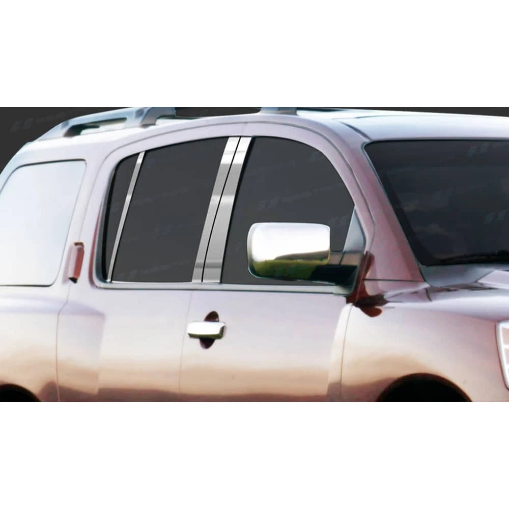 6Pc Chrome Pillar Post Covers for Nissan Armada (2005–2016)