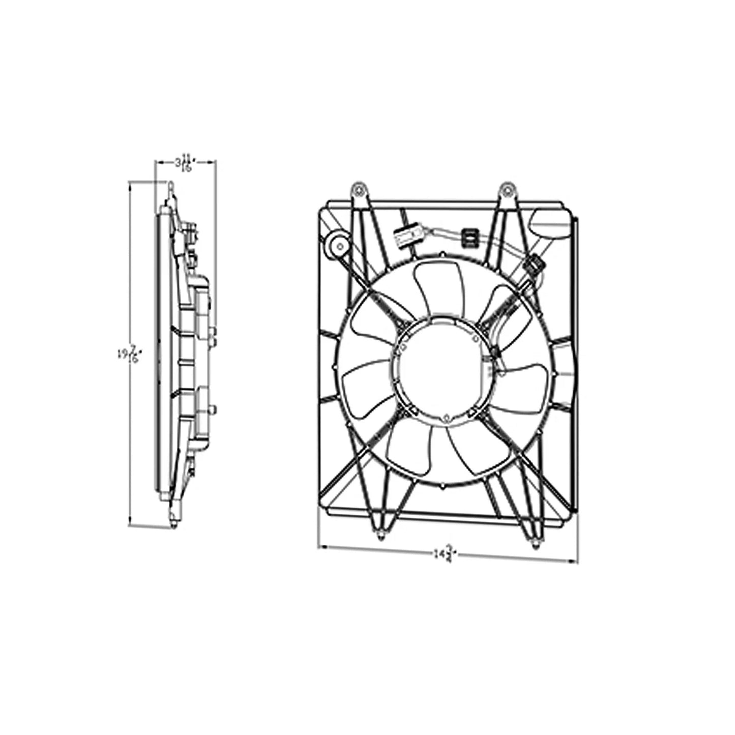 A/C Condenser Fan Assembly Replacement for 2015–2016 Honda CR V