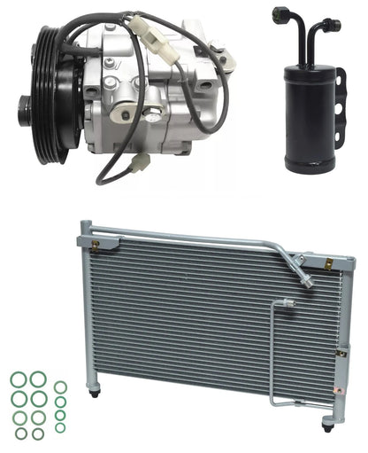 AC Compressor Kit W Condenser Replacement for Mazda Protege 1.8L (1991–1994)