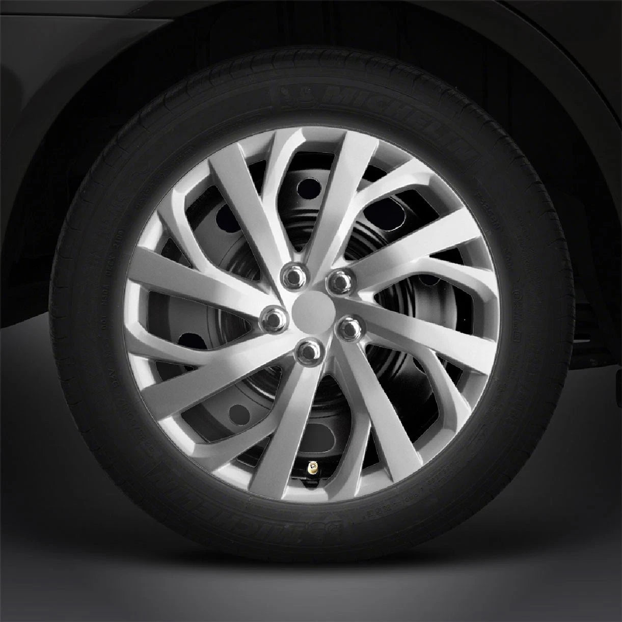16" 4pc Silver Hubcaps/Wheel Covers for Steel Wheels 'Corolla' Style (Set of 4)