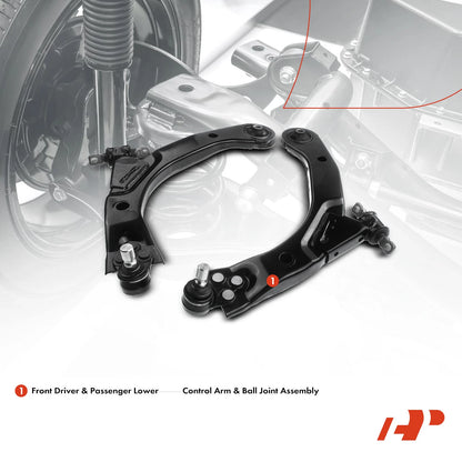 2X Front Lower Control Arm with Ball Joint for Chevrolet Cobalt (2005–2010)