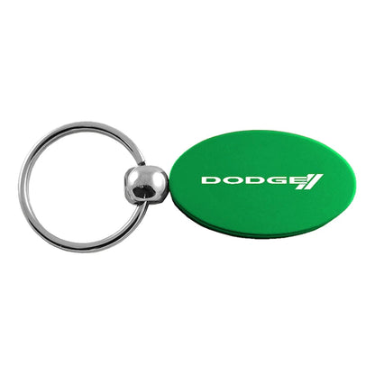 Stripe Logo on Green Oval Keychain - Officially Licensed for Dodge