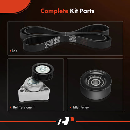 3X Serpentine Belt Drive Component Kit for Chevrolet Camaro (2010–2015)
