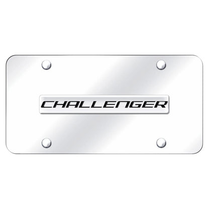 Chrome Name on Chrome License Plate - Officially Licensed for Dodge Challenger
