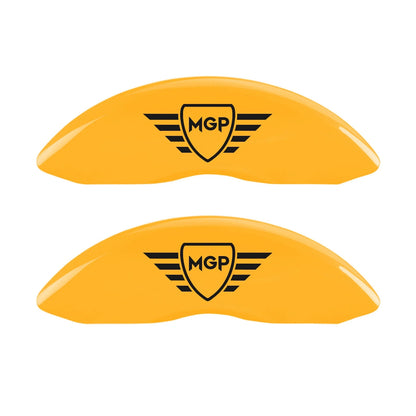 Caliper Covers Set of 4 Yellow w MGP Logo for Chrysler 300 (2011–2023)