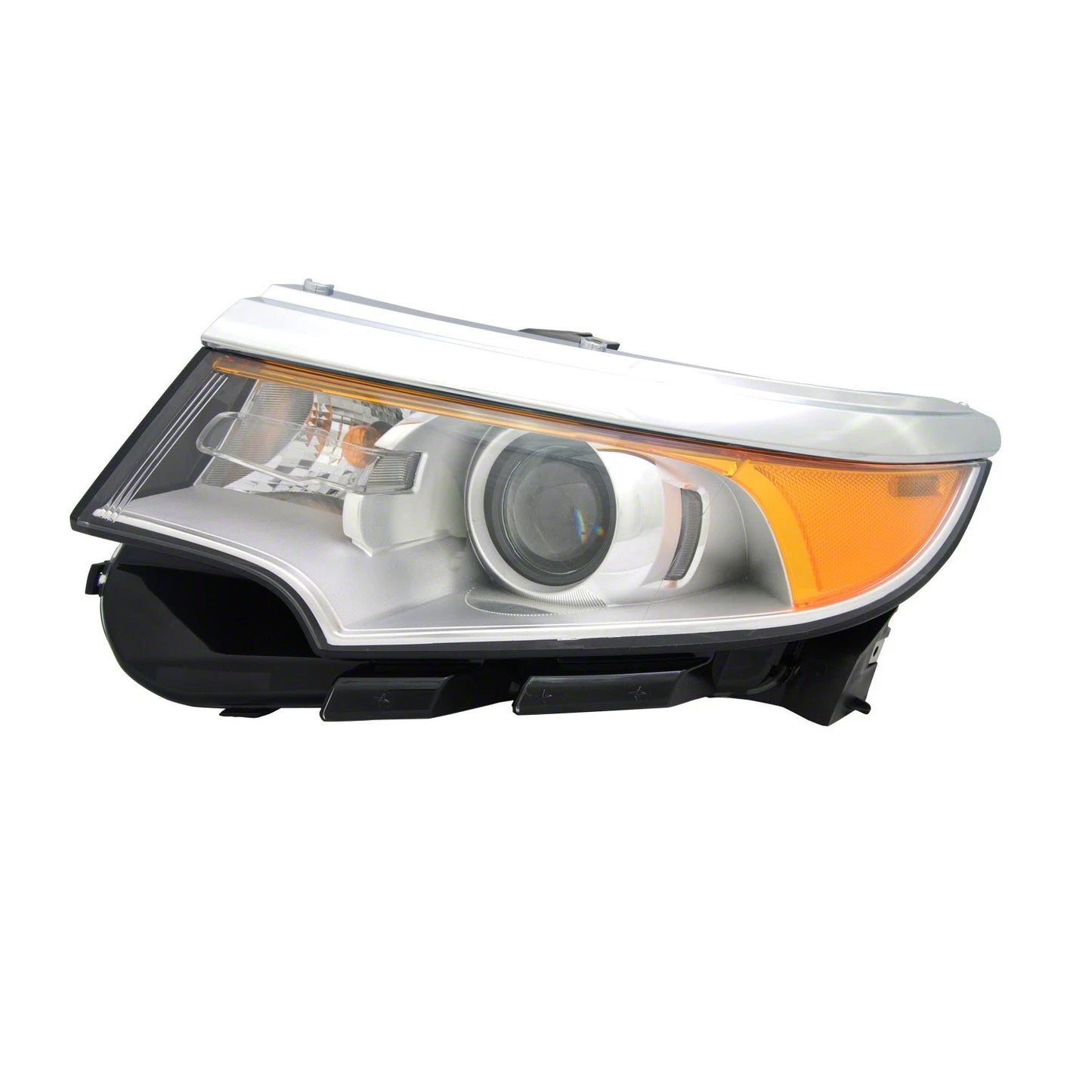 Replacement Gray/Silver Painted Driver Side Halogen Head Light Assembly w/o Logo