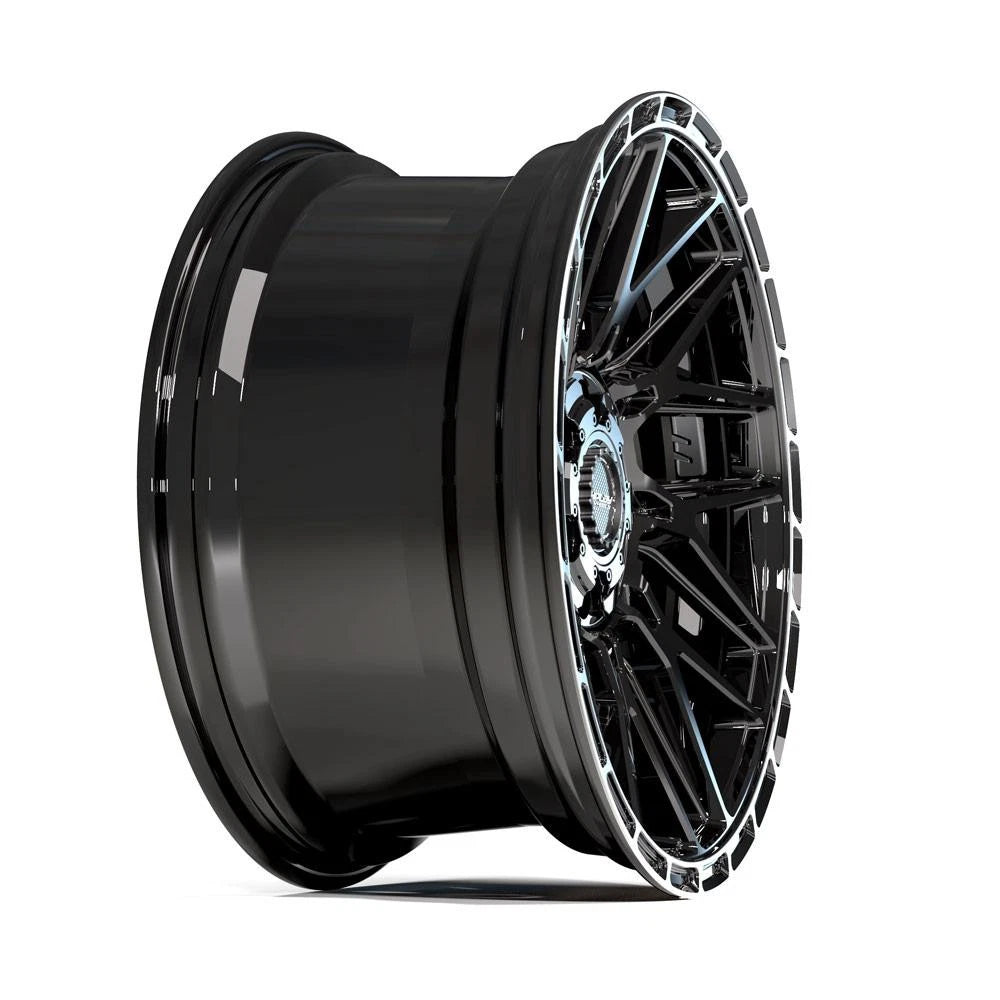 20 Inch Black Wheel with Brushed Face for 2002-2013 Chevy Avalanche 1500