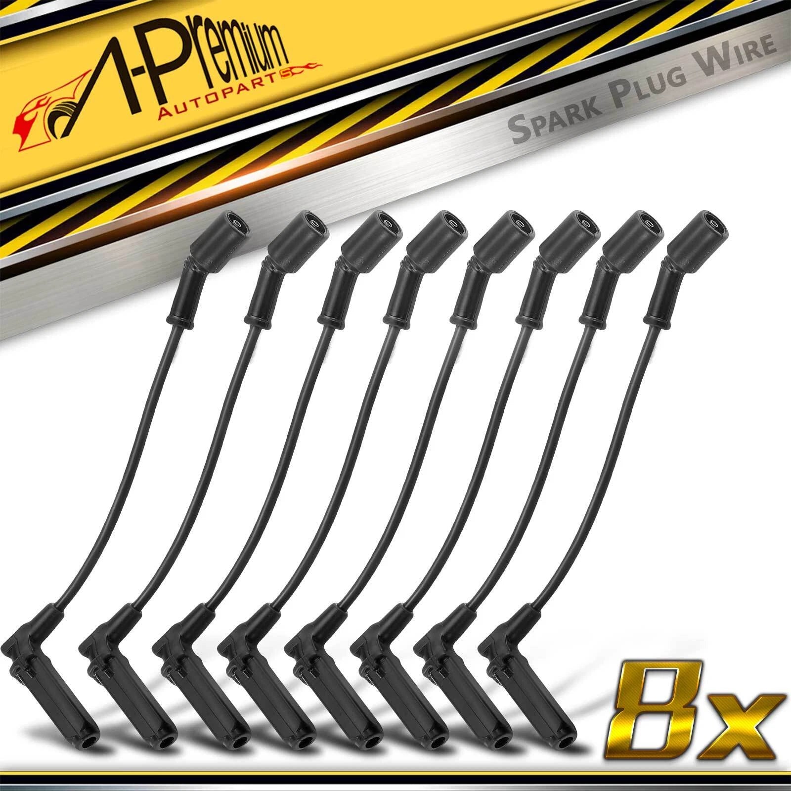 8x Spark Plug Wire Set for Chevy Silverado 3500 (2001–2006)