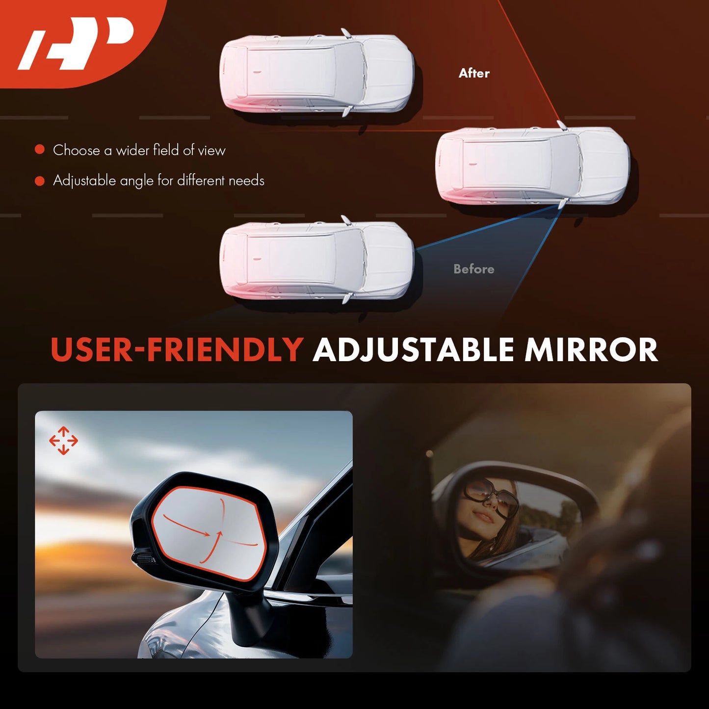 2X Power Folding Mirrors for Chevy Equinox (2005–2009) Pontiac (2006–2009)