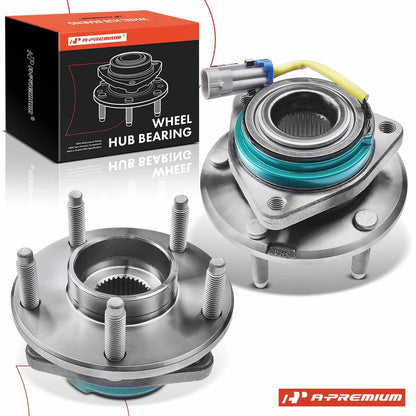 2X Wheel Hub & Bearing Assembly w/ ABS for Chevy Corvette