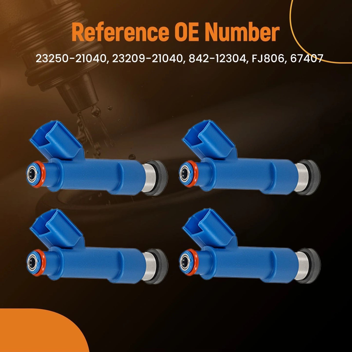 Fuel Injector Kit for Toyota Yaris 1.5L (2006–2012) 4 PCS