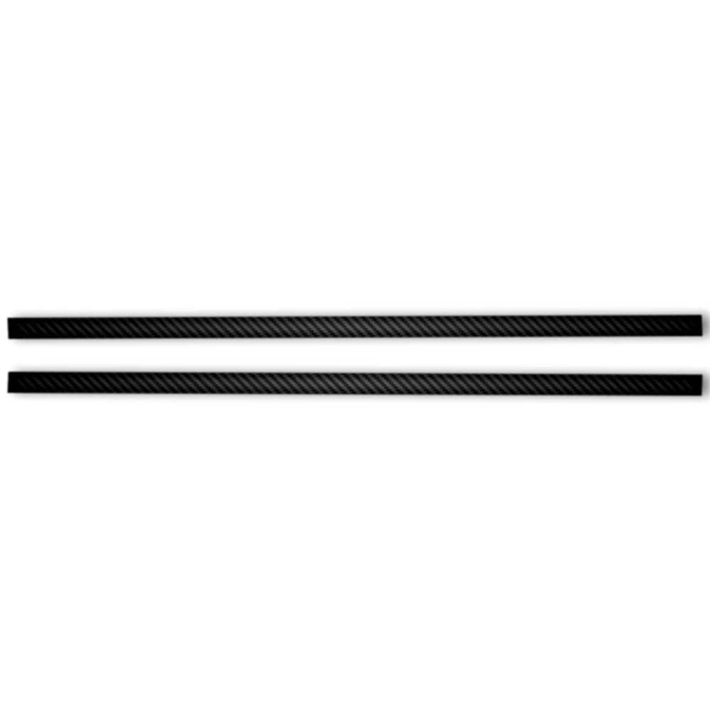 2pc Carbon Fiber 1 1/8" Side Molding Overlay for 14-18 Chevy Silverado Reg Cab